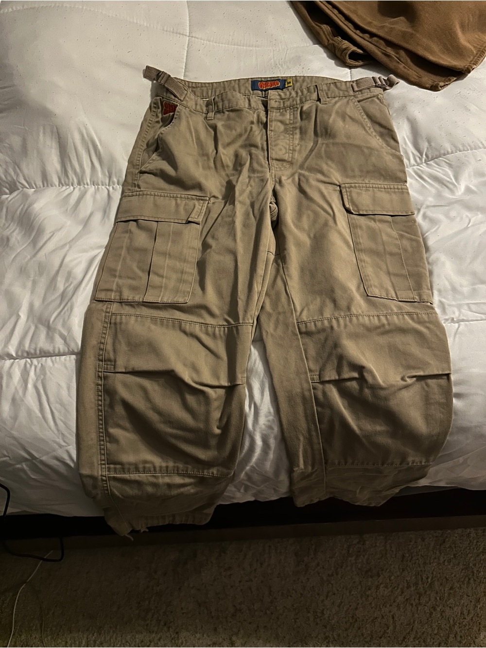 Empyre boys Tan Cargo Pants with Multiple Pockets